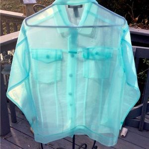 Sheer Denim Jacket Style Ladies Top small